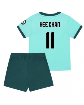 Billige Fotballdrakt Wolves Hee-chan Hwang #11 Replika Bortedraktsett Barn 2025-26 Kortermet (med bukser)